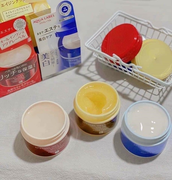Kem dưỡng Shiseido Aqualabel White up Cream màu xanh Nhật Bản