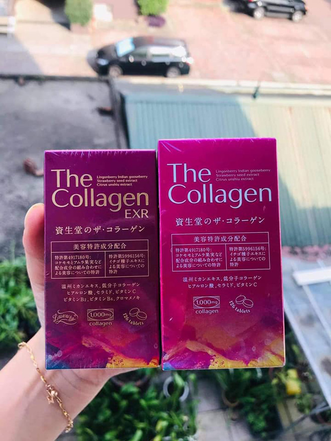 the collagen Shiseido và the collagen Shiseido EXR