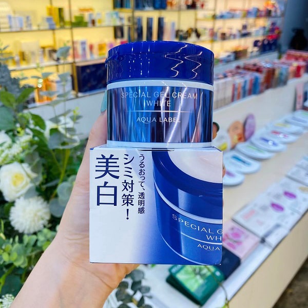 Kem dưỡng Shiseido Aqualabel màu xanh Nhật Bản