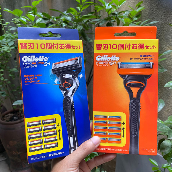 Dao cạo râu Gillette Fusion 5+1 Nhật Bản hộp 1 cán 10 lưỡi