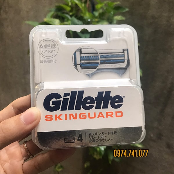 Hộp lưỡi dao cạo râu Gillette Skinguard Nhật Bản