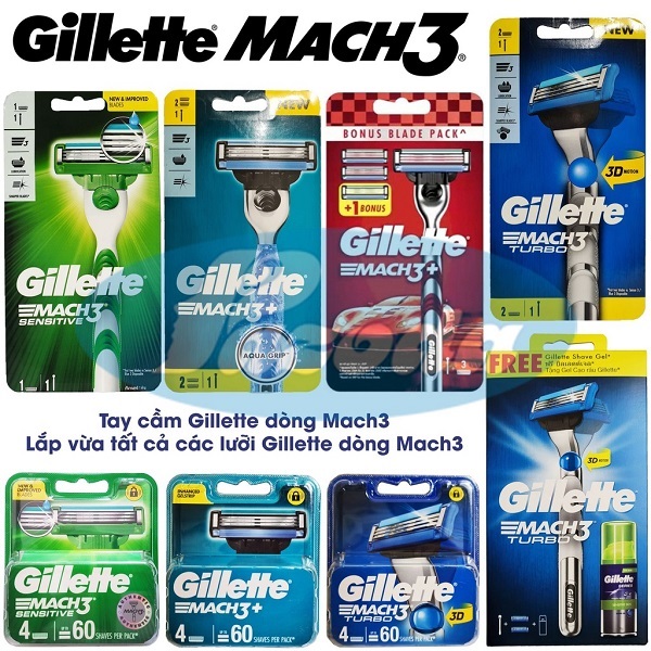 dao cạo râu Gillette Mach3