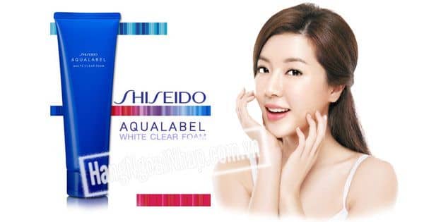 Shiseido Aqualabel White Clear Foam màu xanh Nhật Bản