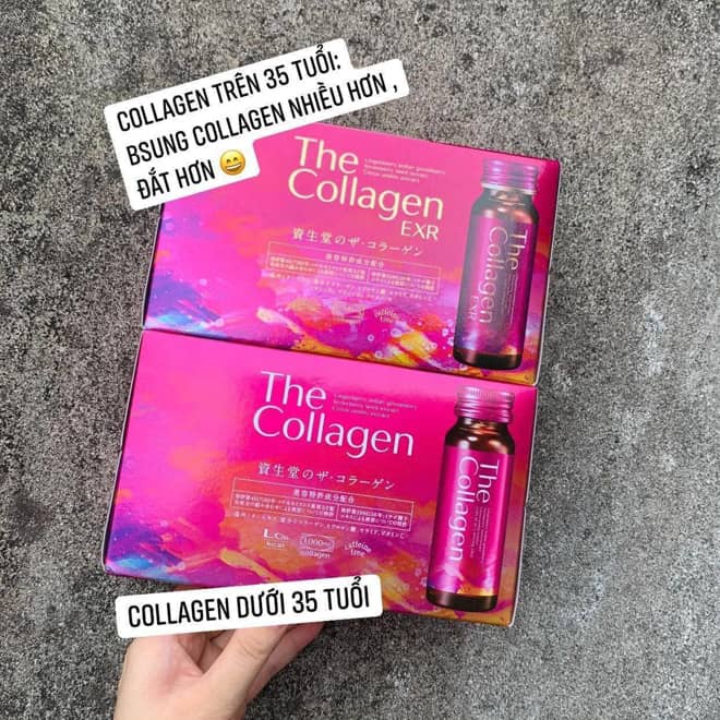The collagen Shiseido và The collagen Shiseido EXR dạng nước